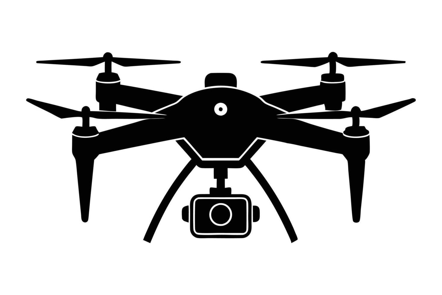 Drone silhouette illustration art vector