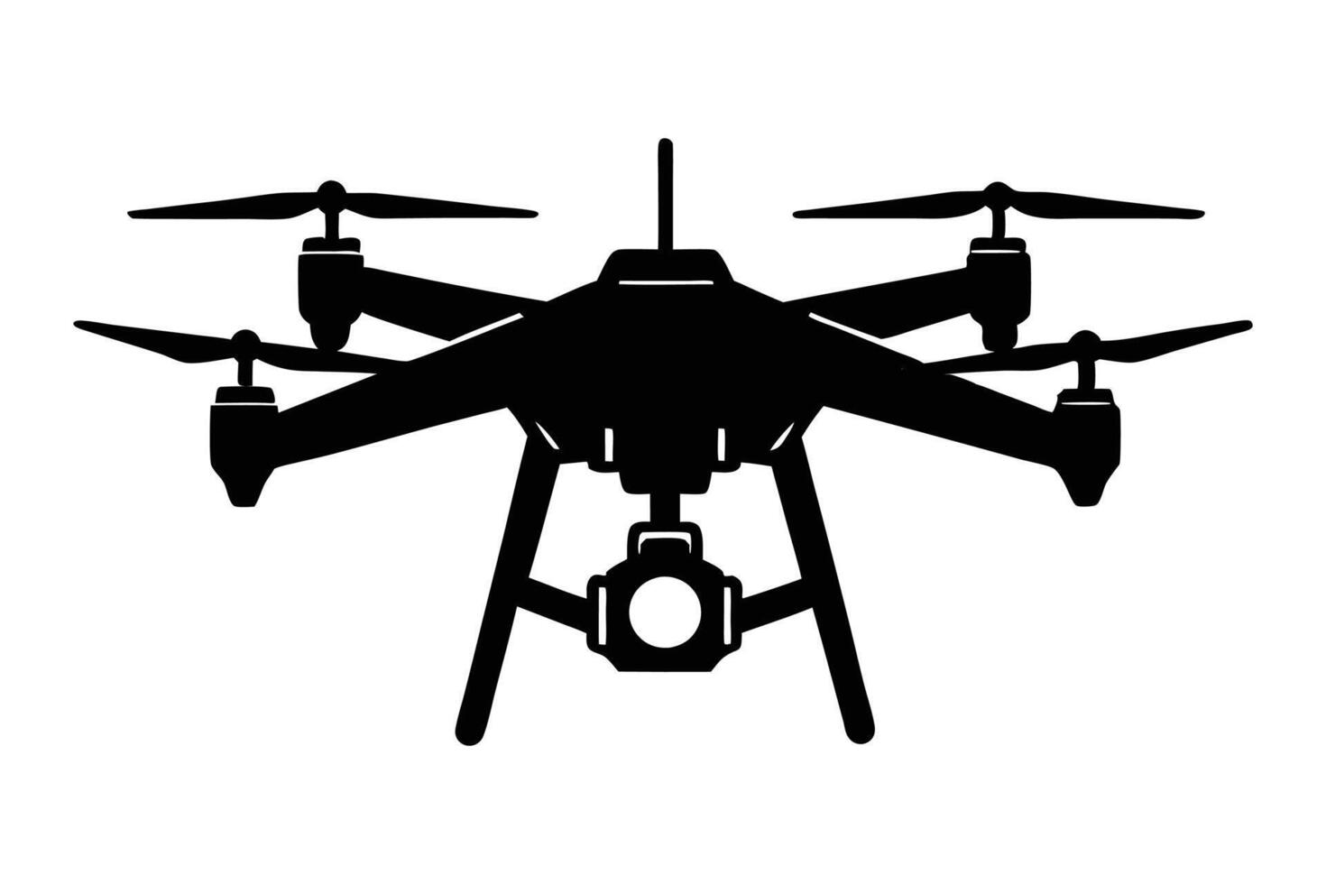 Drone silhouette art illustration vector