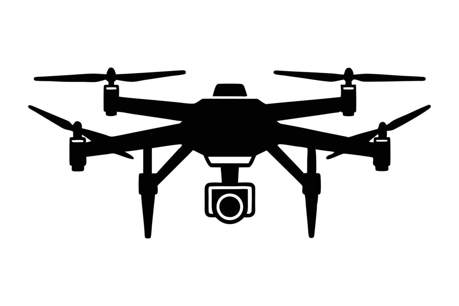 Drone silhouette design illustration vector
