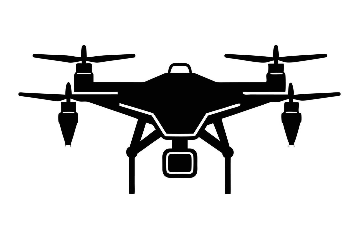 Drone silhouette illustration art design vector