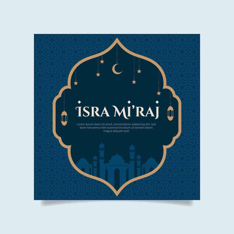 Isra miraj illustration in flat design. - . vector