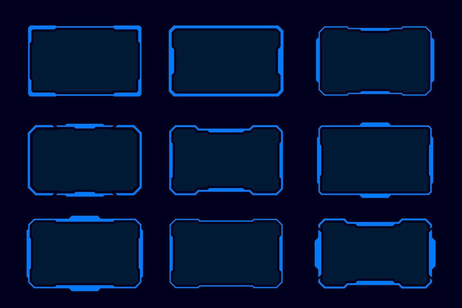 Abstract sci fi frame template layout. Futuristic frame element. HUD interface holograme design element. vector