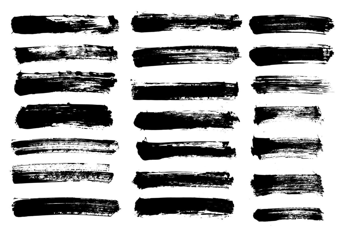 Brush strock, grunge black paint stripe Text boxes for banner design. vector