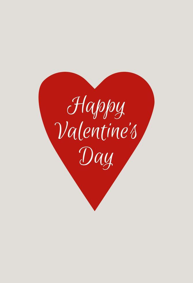 Happy Valentines Day. Minimalist Love Banner Design. Greeting Card Template for February Celebrations. illustration vector