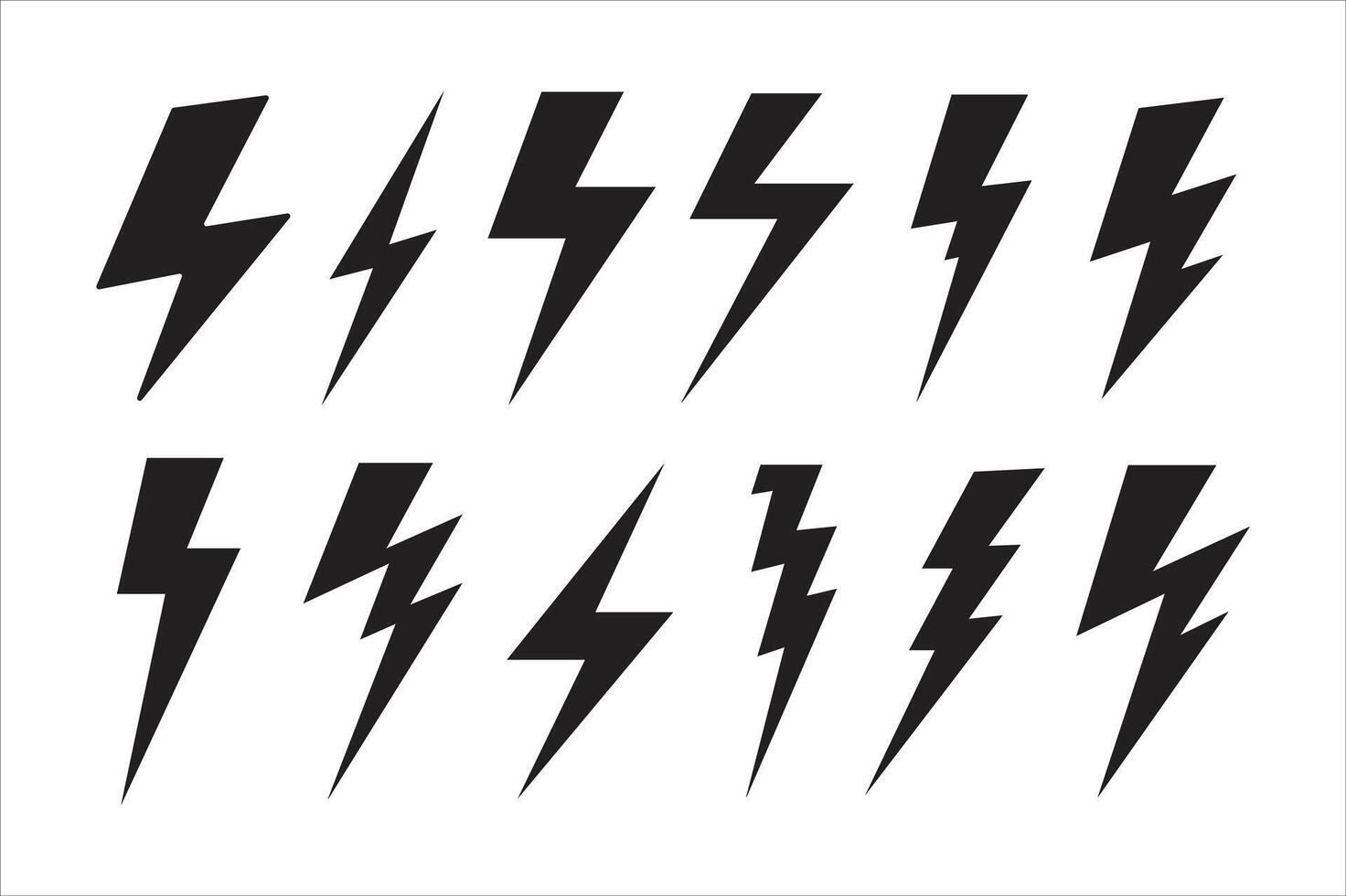 Lightning icon set . Electric sign and symbol. Power icon. Energy sign. Lightning power icon. vector