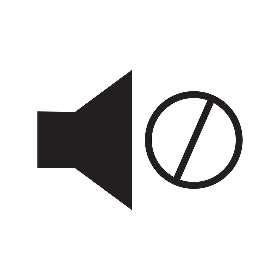 Mute or silent icon isolated. Sound off sign. No sound symbol pictogram. vector