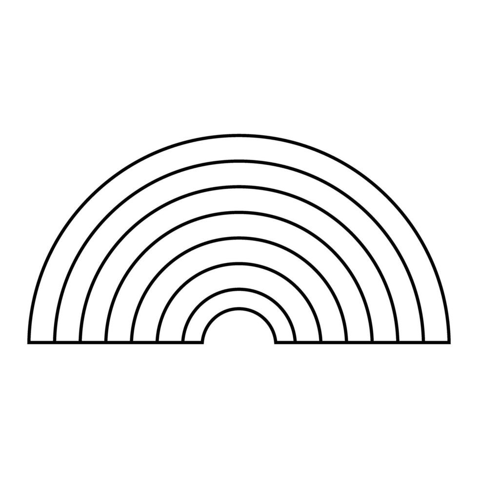 Rainbow symbol or logo. vector