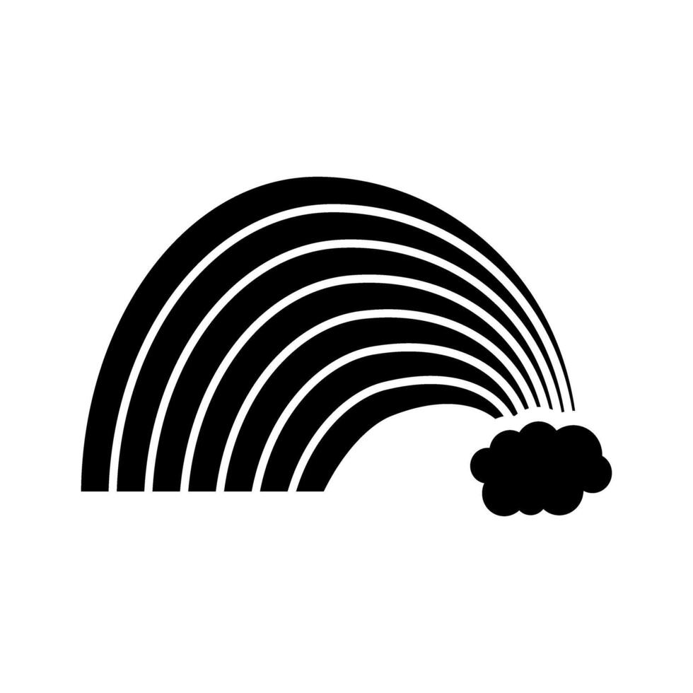 Rainbow icon. Bow illustration sign. Iris . vector
