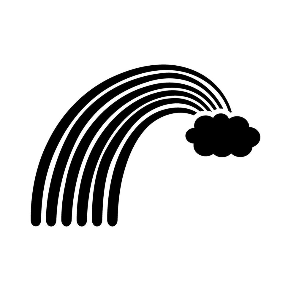 Rainbow icon illustration. Bow illustration sign. vector