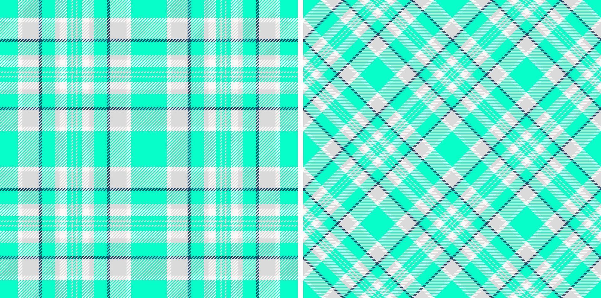 Textile check tartan of pattern texture with a background plaid seamless fabric. Set in neon colors in current fashion trend. vector