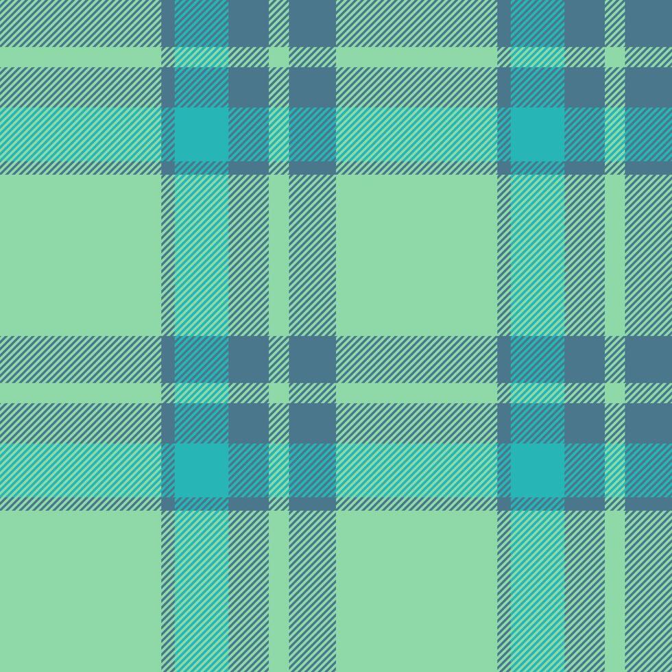 Occupation pattern textile , christmas ornament fabric texture tartan. Geometric background seamless plaid check in green and cyan colors. vector
