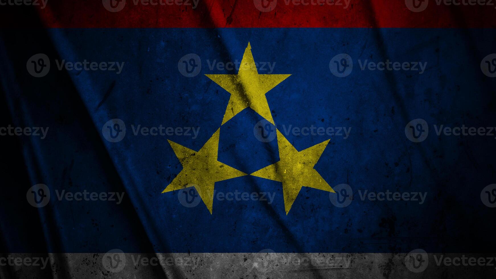 Vojvodina grunge silk flag waving in the wind background illustration, grunge textured flag on silk photo