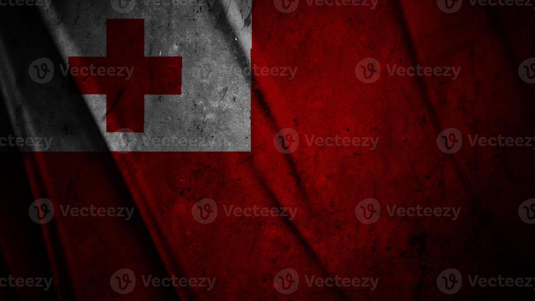 Tonga grunge silk flag waving in the wind background illustration, grunge textured flag on silk photo