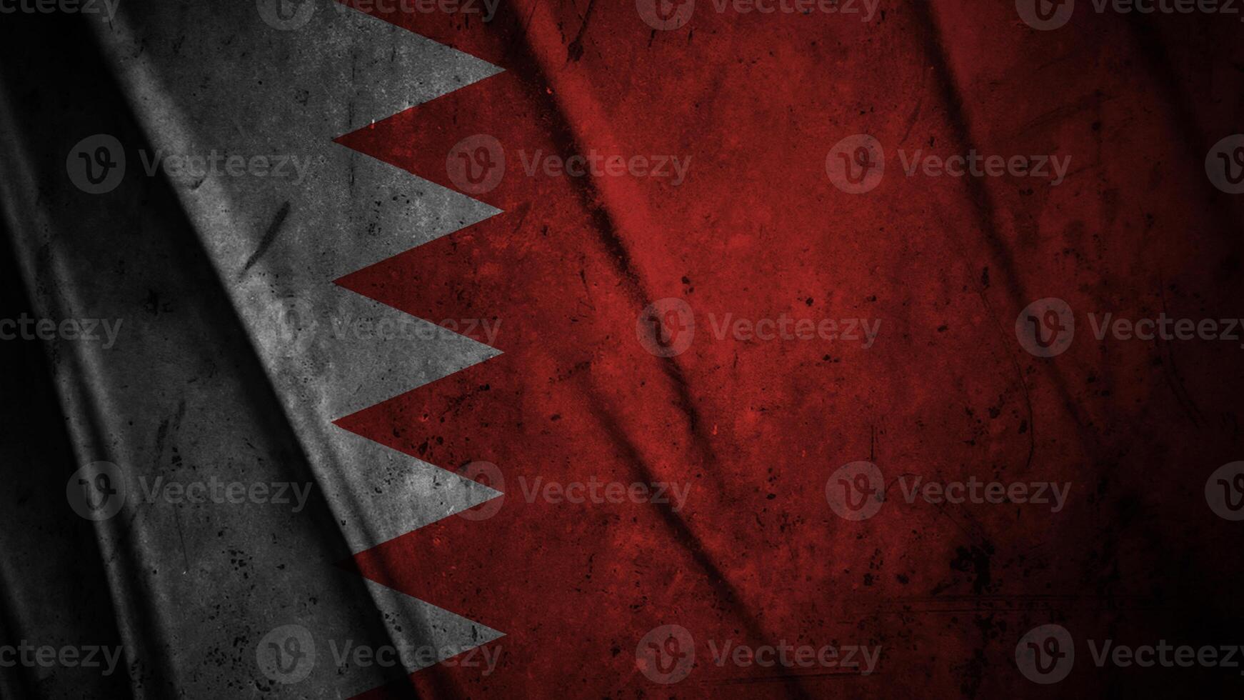 Bahrain grunge silk flag waving in the wind background illustration, grunge textured flag on silk photo