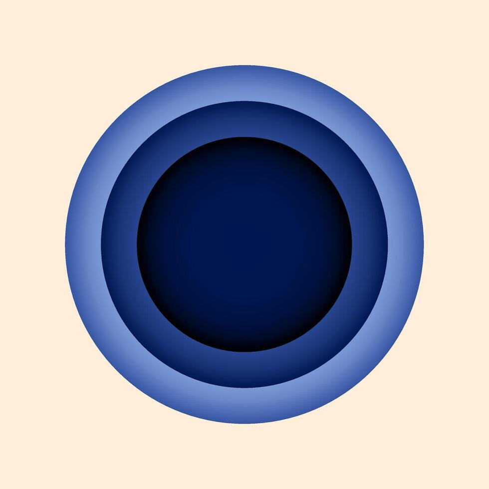 Abstract blue and beige paper circles background for web and print vector