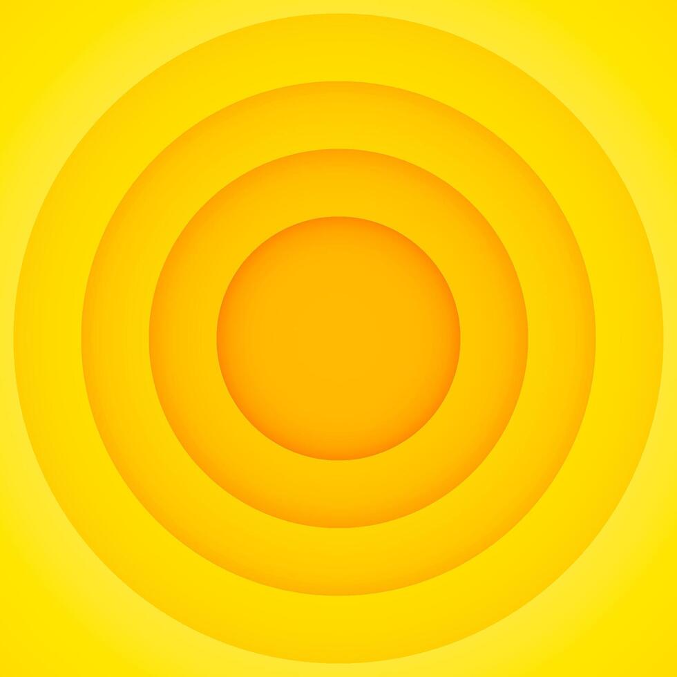 Abstract yellow paper circles background for web and print vector