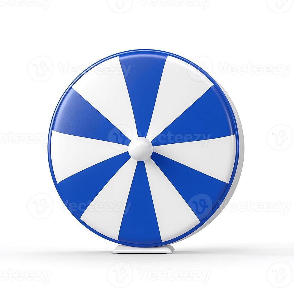 A blue and white wheel with a white stripe photo