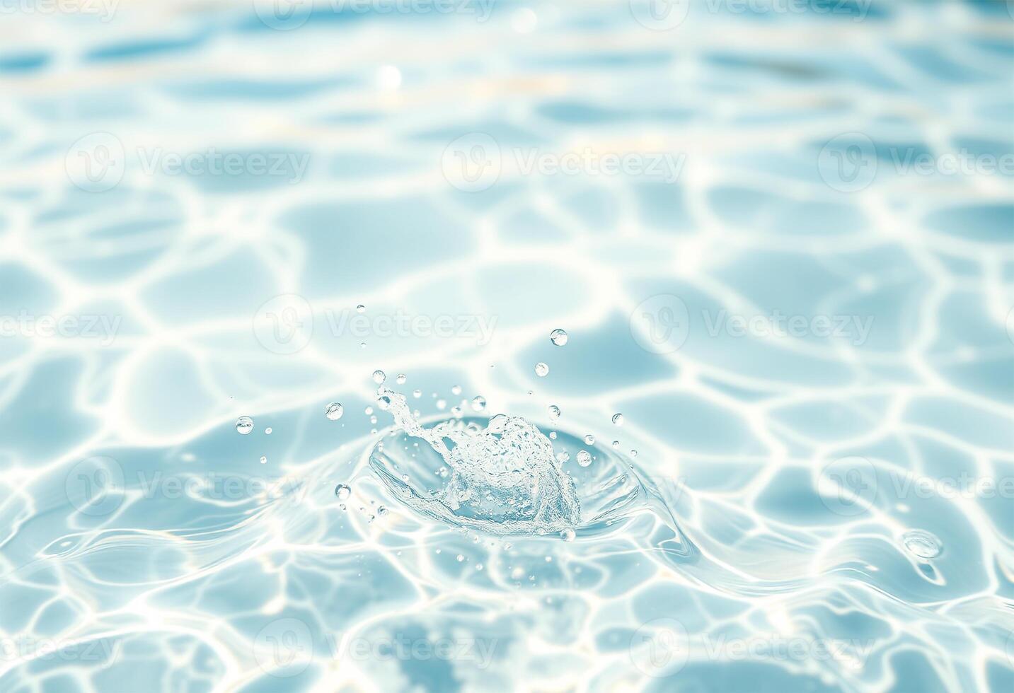 Serene water landscape with sunlight reflections and gentle waves photo