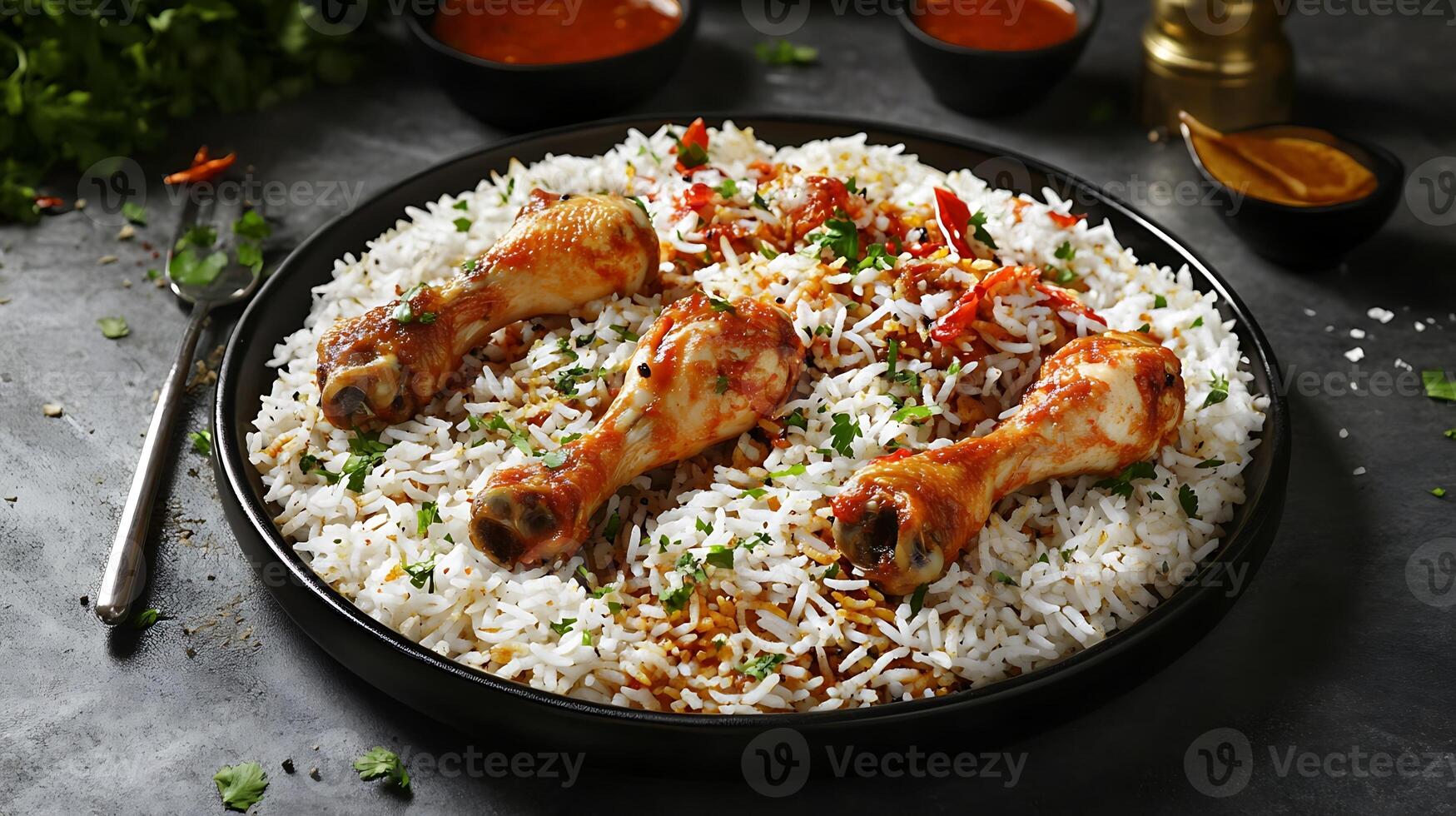 Juicy Chicken Pieces and Fluffy Rice Define This Delicious Biryani photo