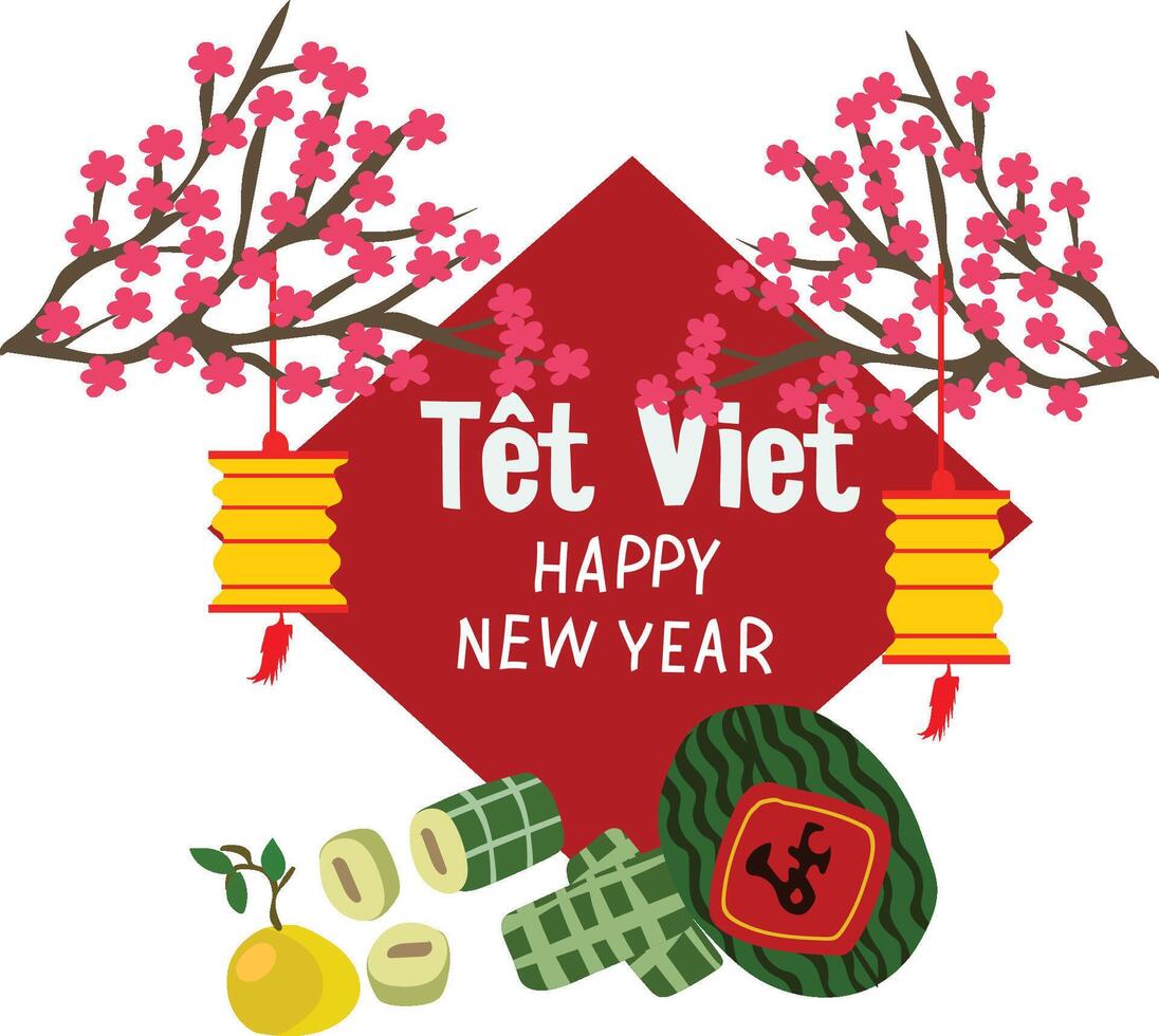 new years vietnam tet happy vector