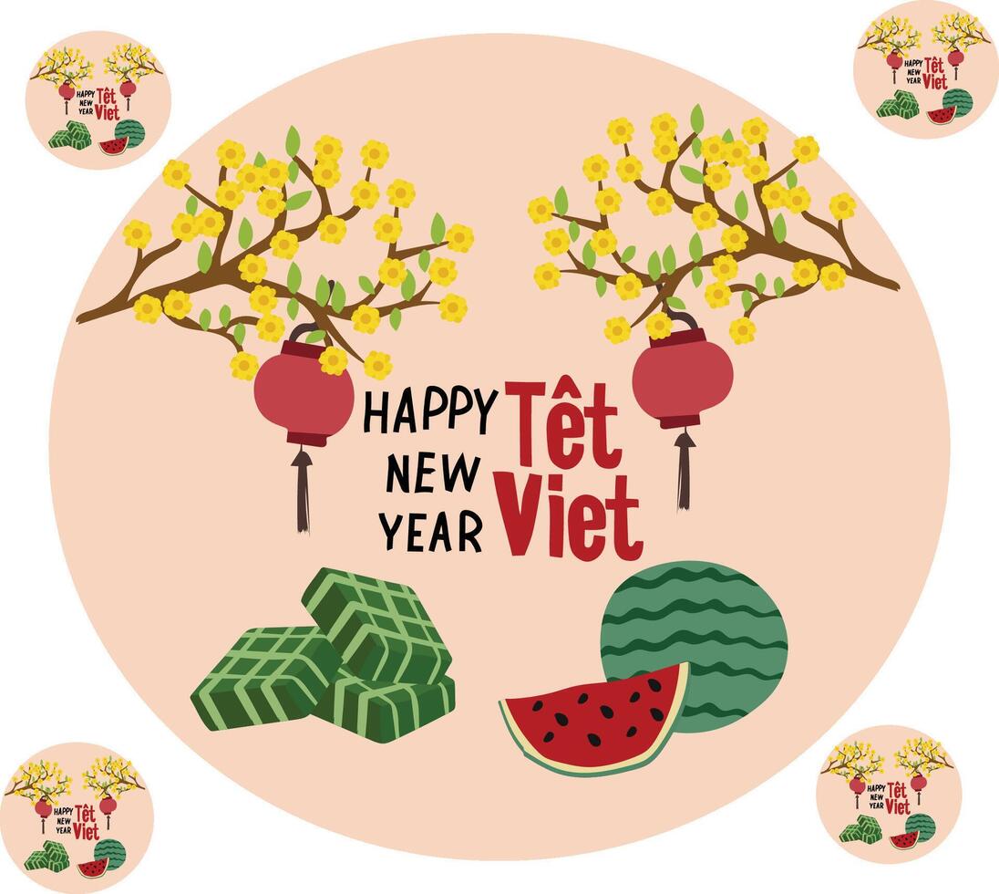 happy new year vietnam tet vector