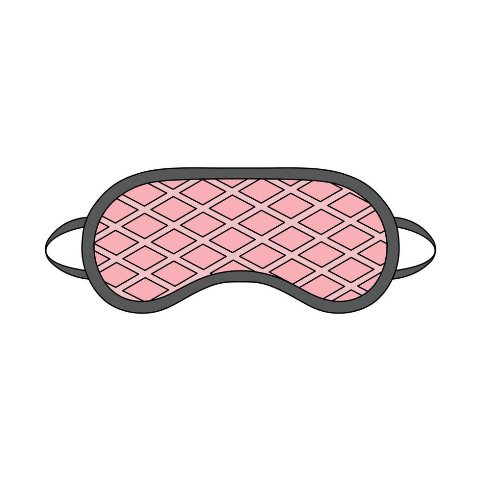 kids drawing illustration sleep mask cartoon isolated vector