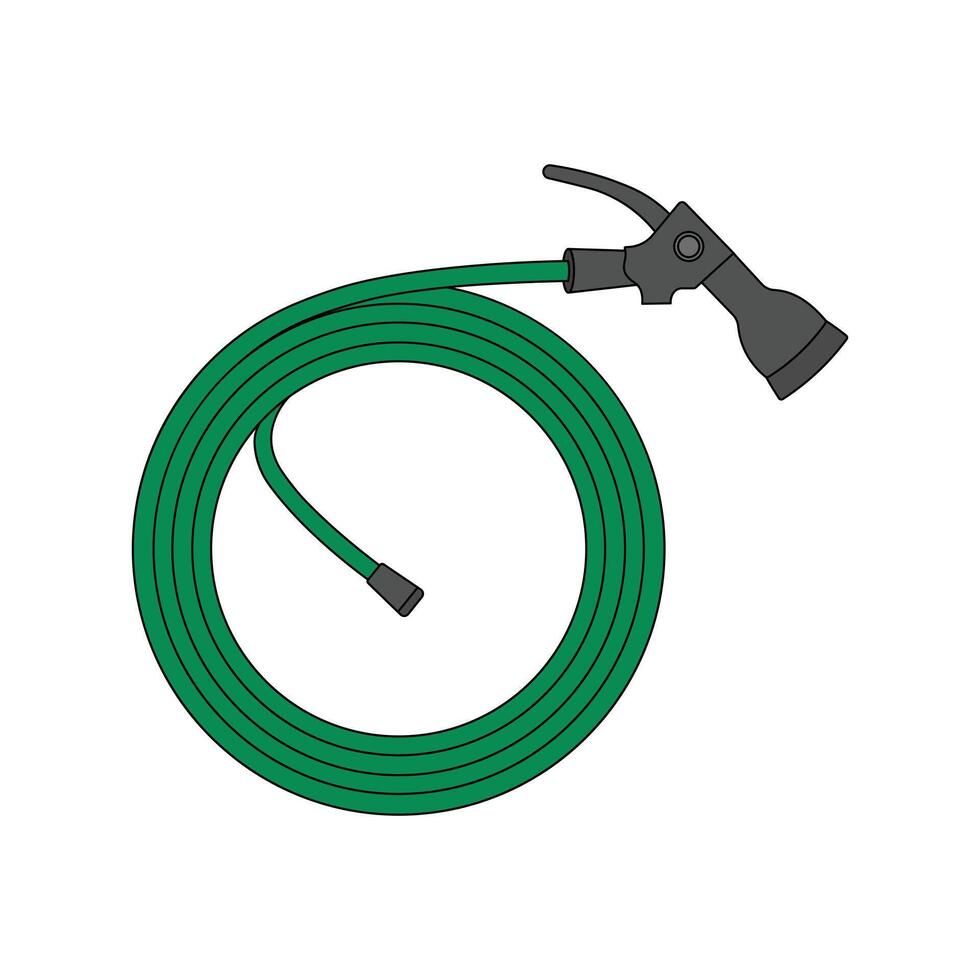 kids drawing illustration garden hose cartoon isolated vector