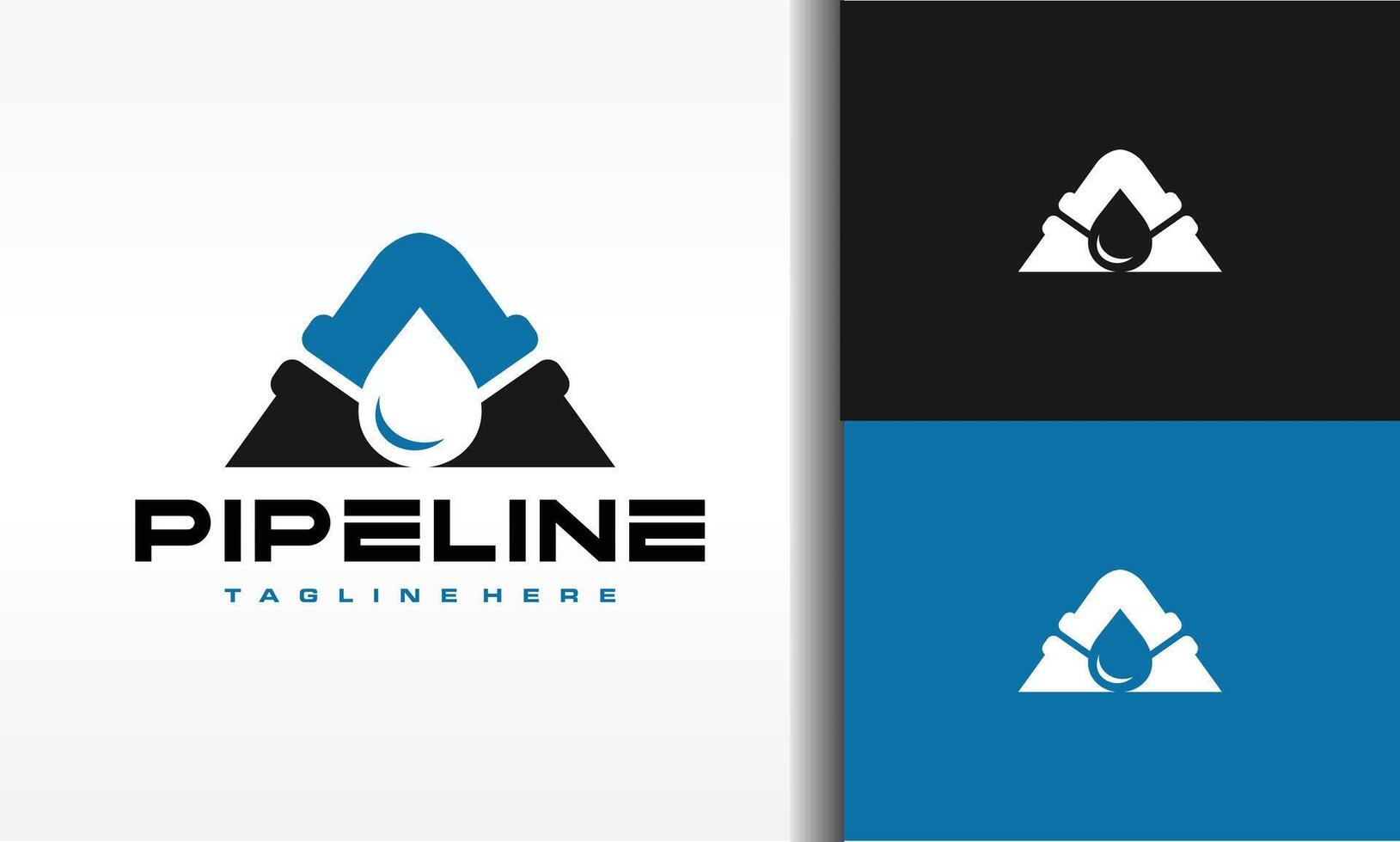 letter A pipe water logo vector
