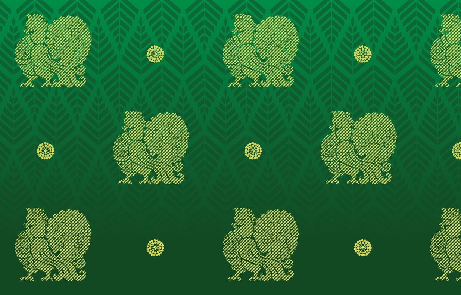 swan pattern for sari design vector