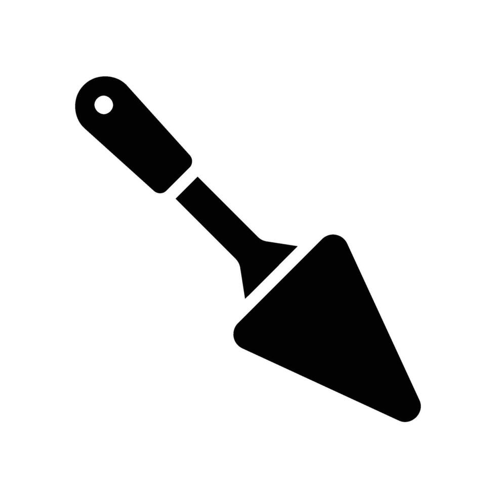 serving knife Glyph Icon White Background vector