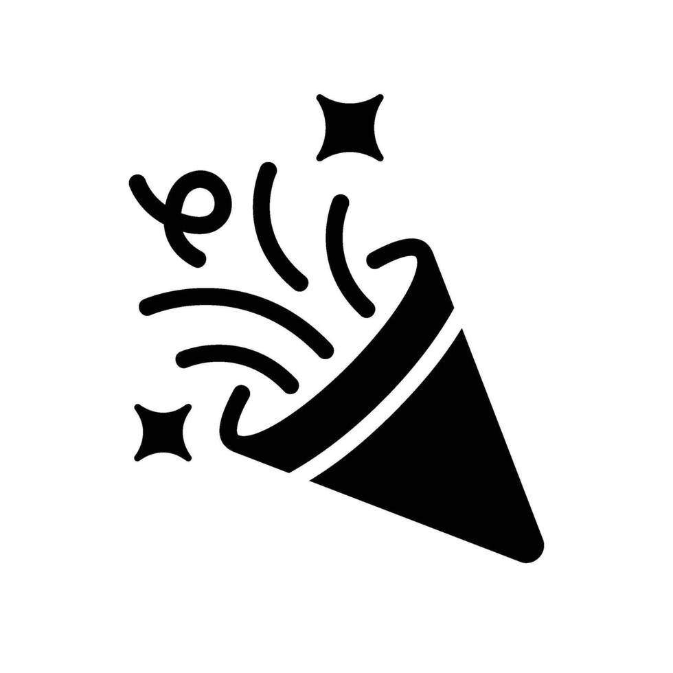 confetti Glyph Icon White Background vector