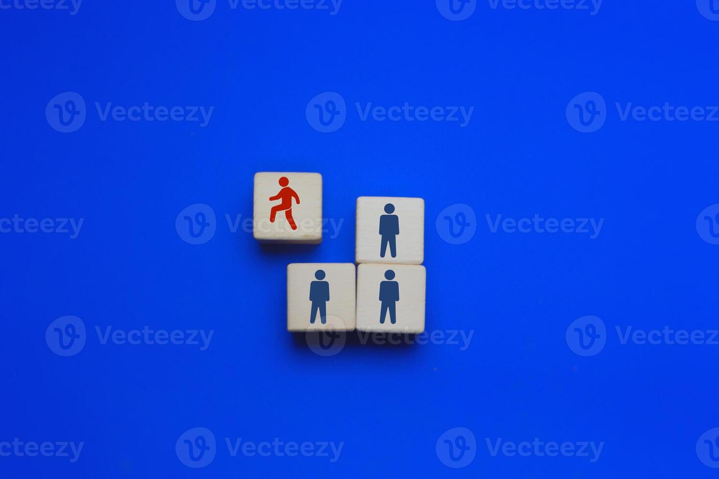 Different business concepts ,The businessman walked out of the group photo