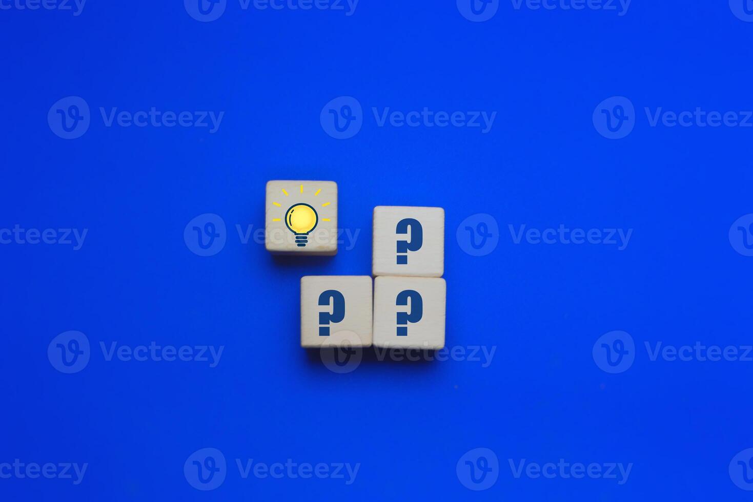 Light bulb and question mark, problem solving concept photo