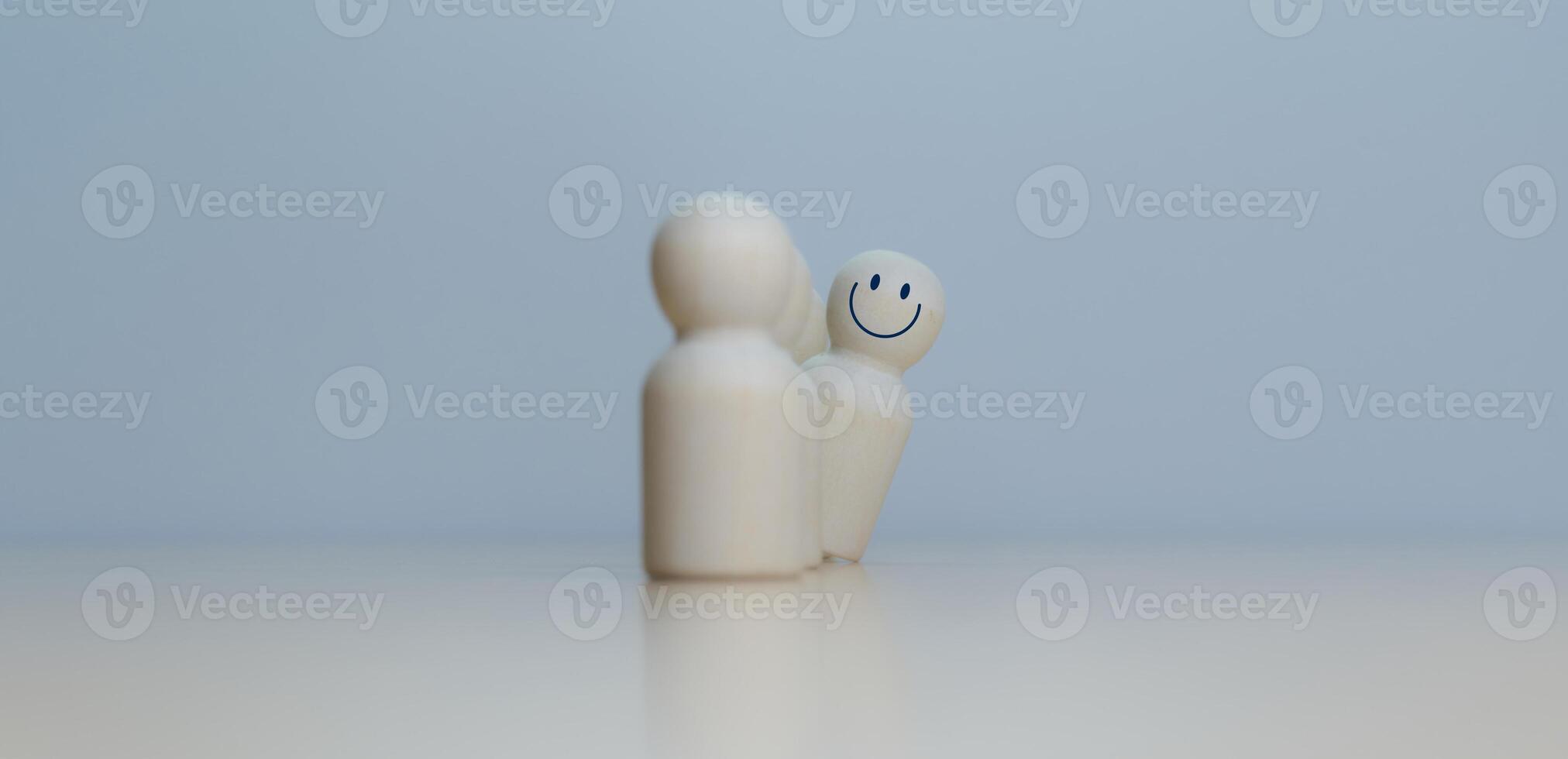 happy emoticon represents the concept of positive feedback and customer satisfaction photo
