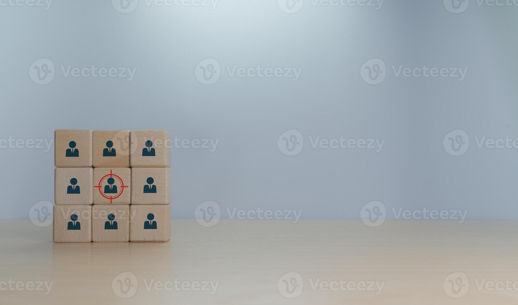 People targeting icon, target customer concept, quality people selection photo