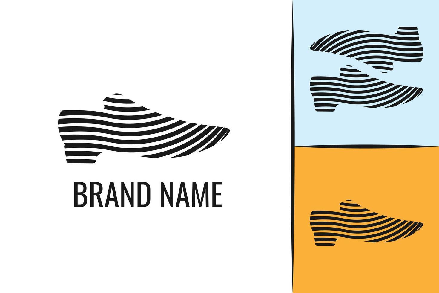 Elegant male shoes logos. Men's shoe footwear logotype. Man boots logo vector