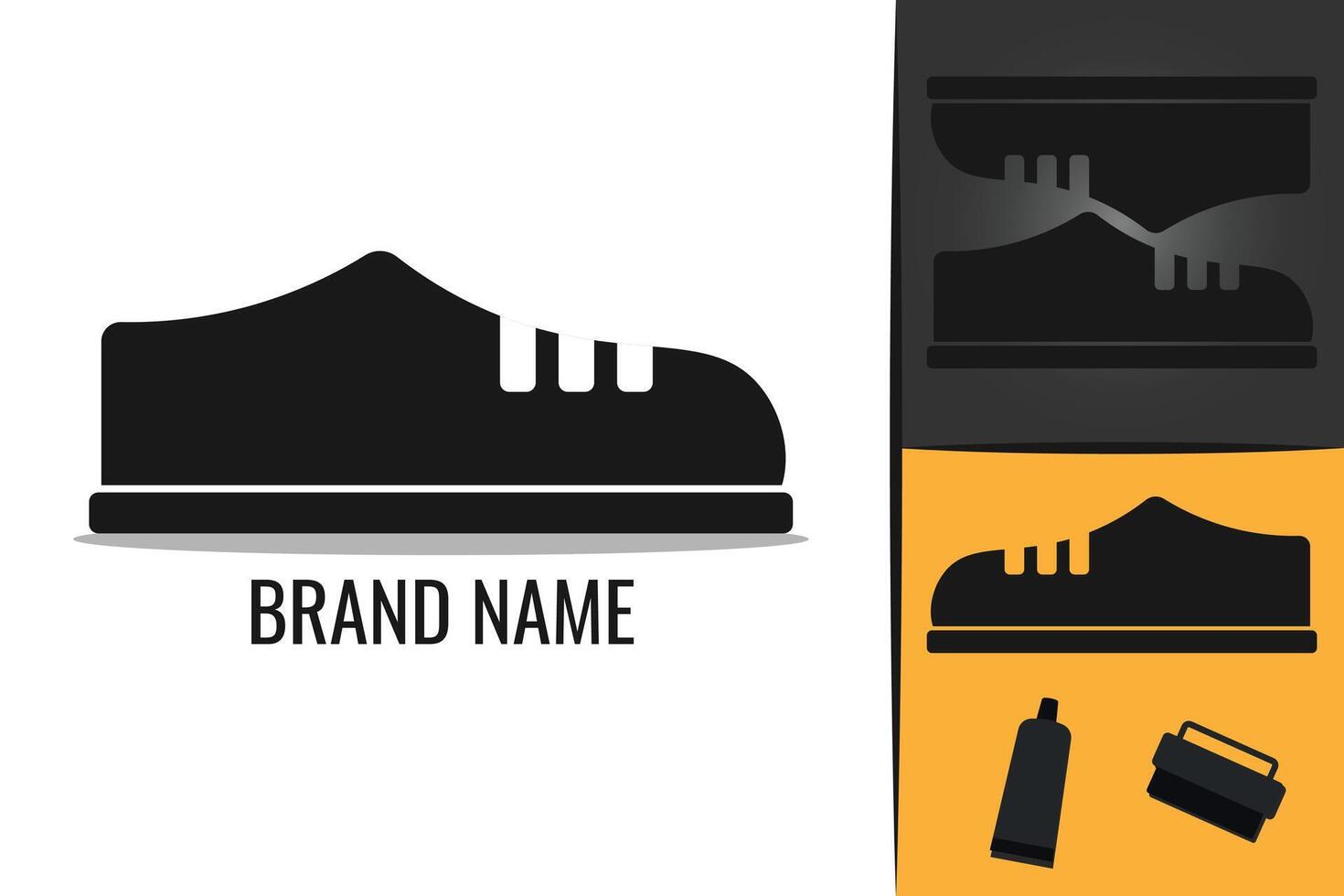 Elegant male shoes logo. Men's shoes footwear logotype. Man boots logo vector