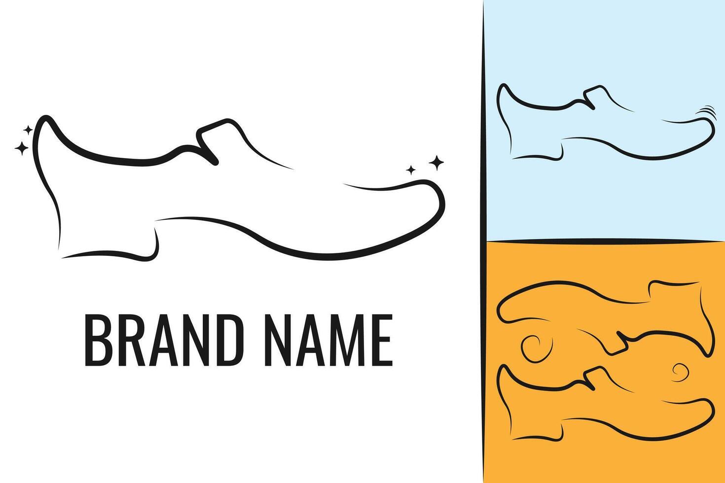 Elegant male shoes logotype. Men's shoe footwear logo. Man boots logo vector