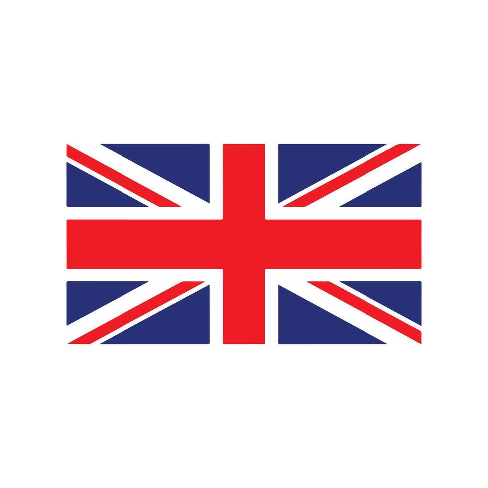 The British flag. Flag icon. Standard color. Standard size. A rectangular flag. Computer illustration. Digital illustration. illustration vector