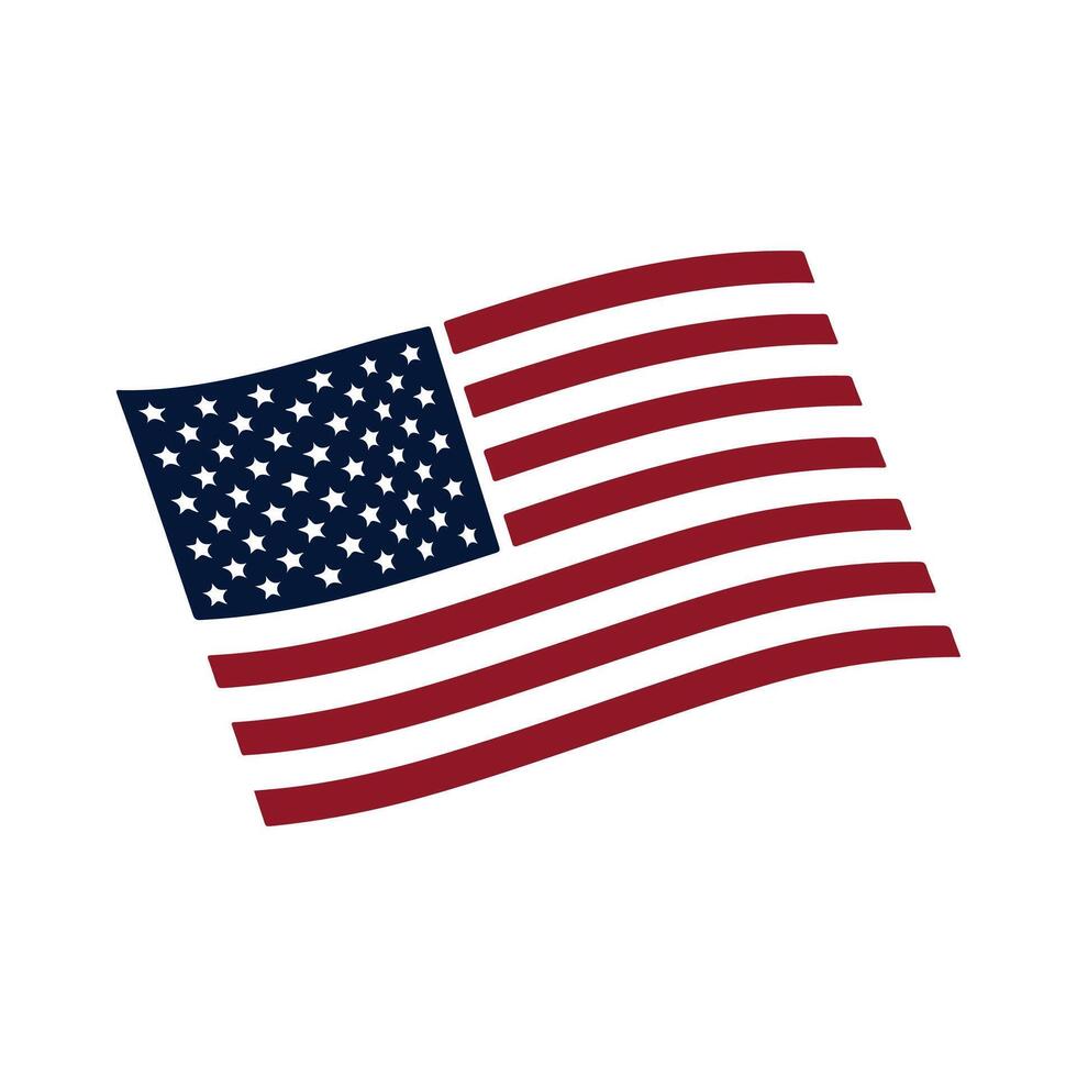 American flag USA design. united states flag. Rendered USA flag. the USA national flag vector