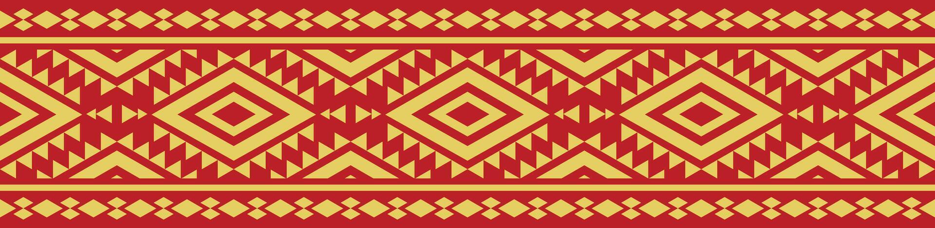 Mexican Ethnic Geometric Style Border for Decorative Fabric and Apparel. vector