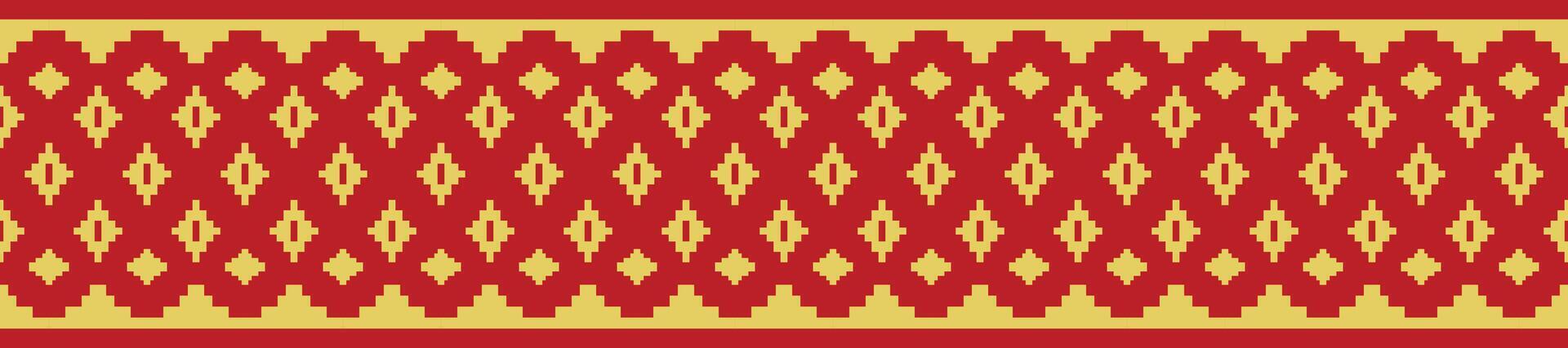Mexican Tribal Fabric Border Unique Ethnic Textile Pattern for Designer. vector
