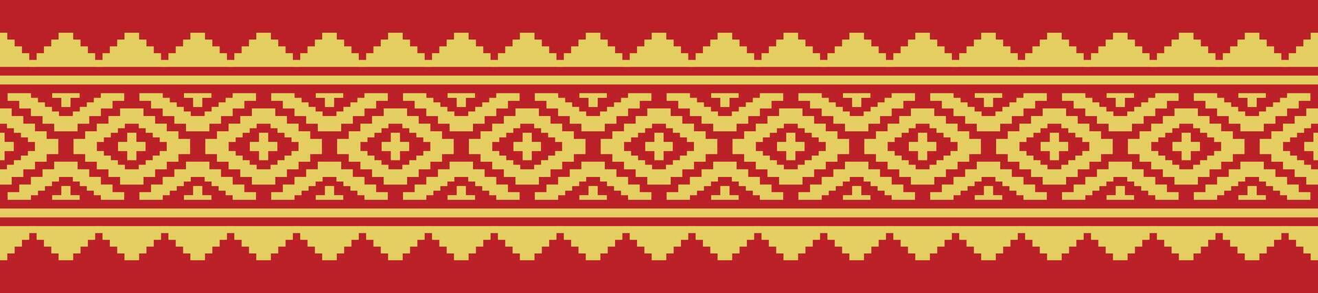 Geometric Oriental Stripe Ornament for Tribal Inspired Textile Creation. vector