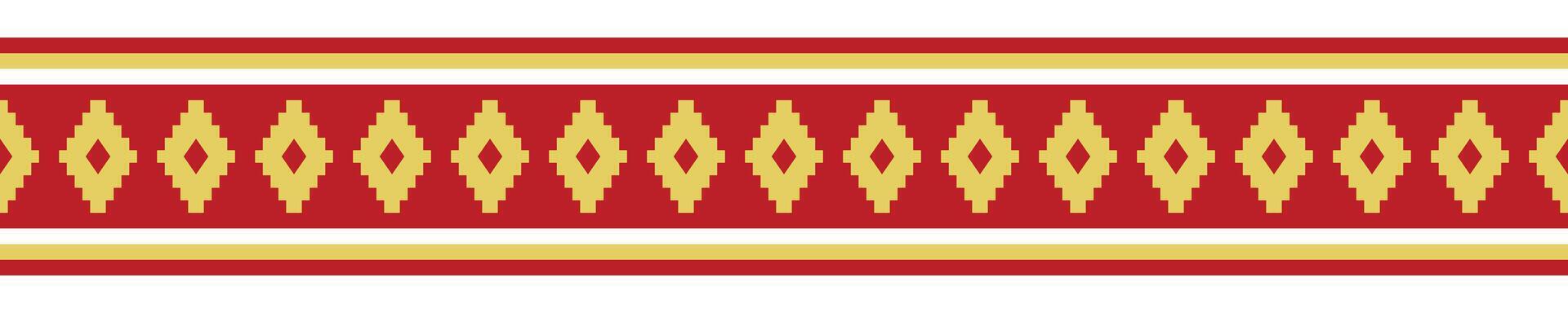 Ethnic Border Pattern Geometric Tribal Style for Unique Fabric Design. vector