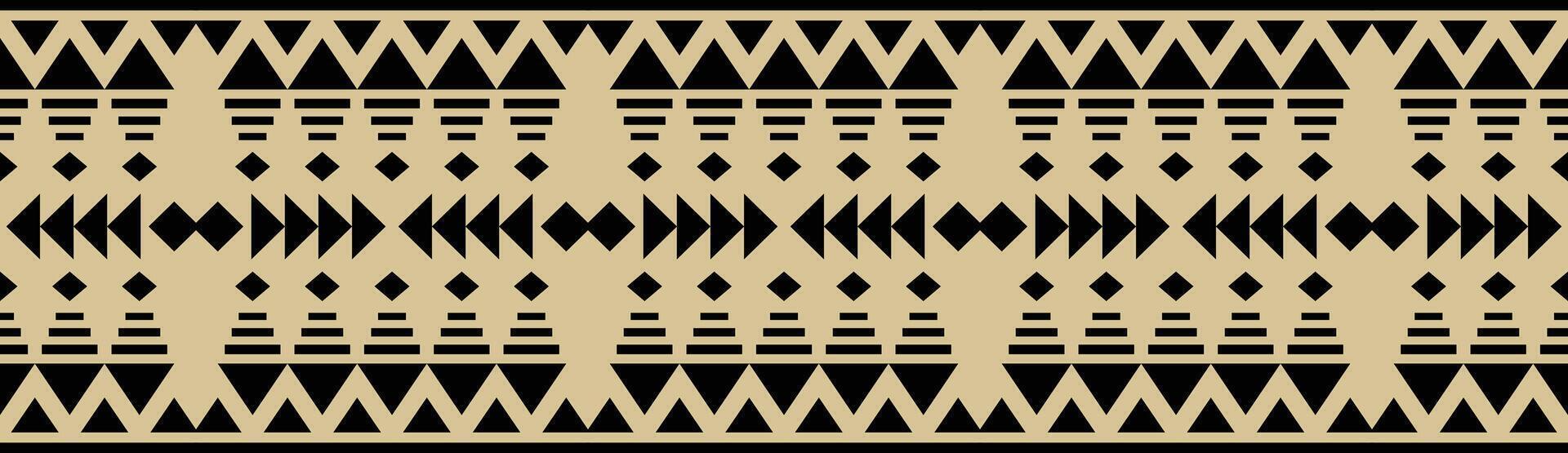 Seamless Indian Tribal Stripe Pattern for Crafting Unique Textile Border. vector