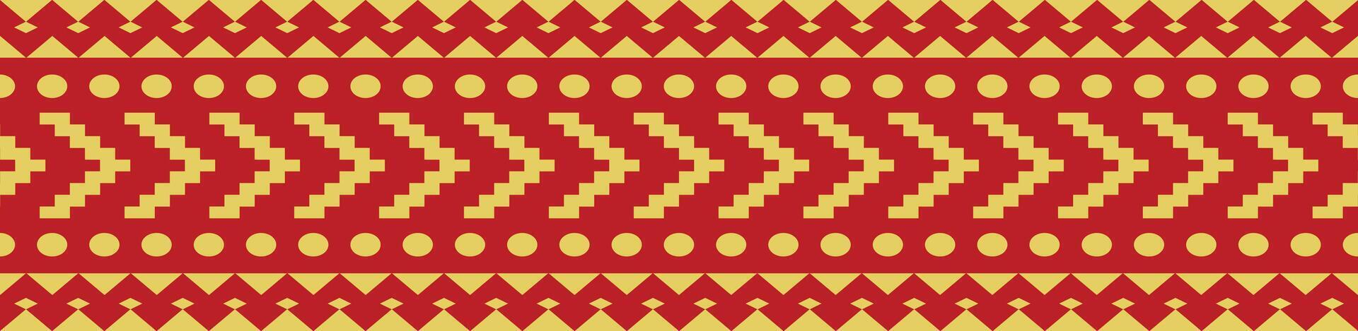 Seamless Oriental Ethnic Pattern for Creating Authentic Textile Craft. vector