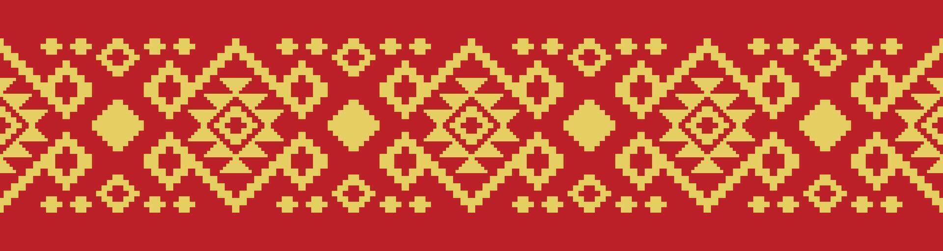 Native American and Indian Tribal Geometric Pattern for Unique Fabric Use. vector