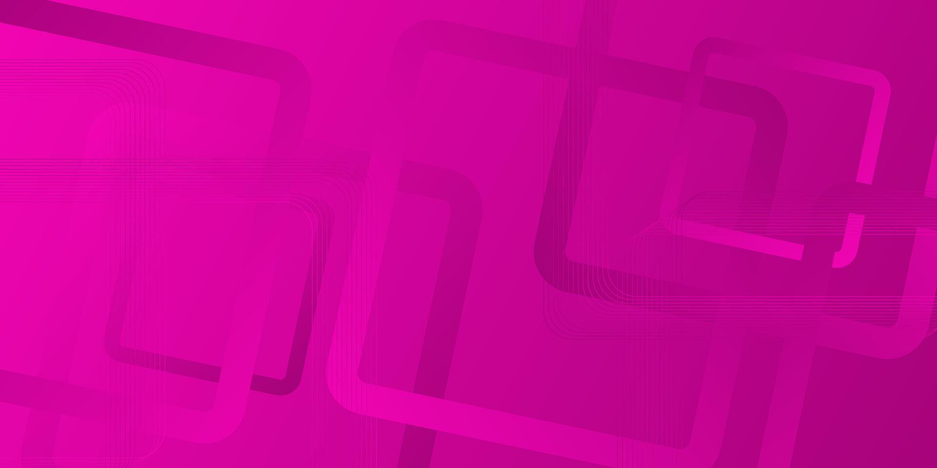 Abstract background overlapping pink squares with simple shape pattern looks 3D. Futuristic and luxury banner design. Eps10 vector