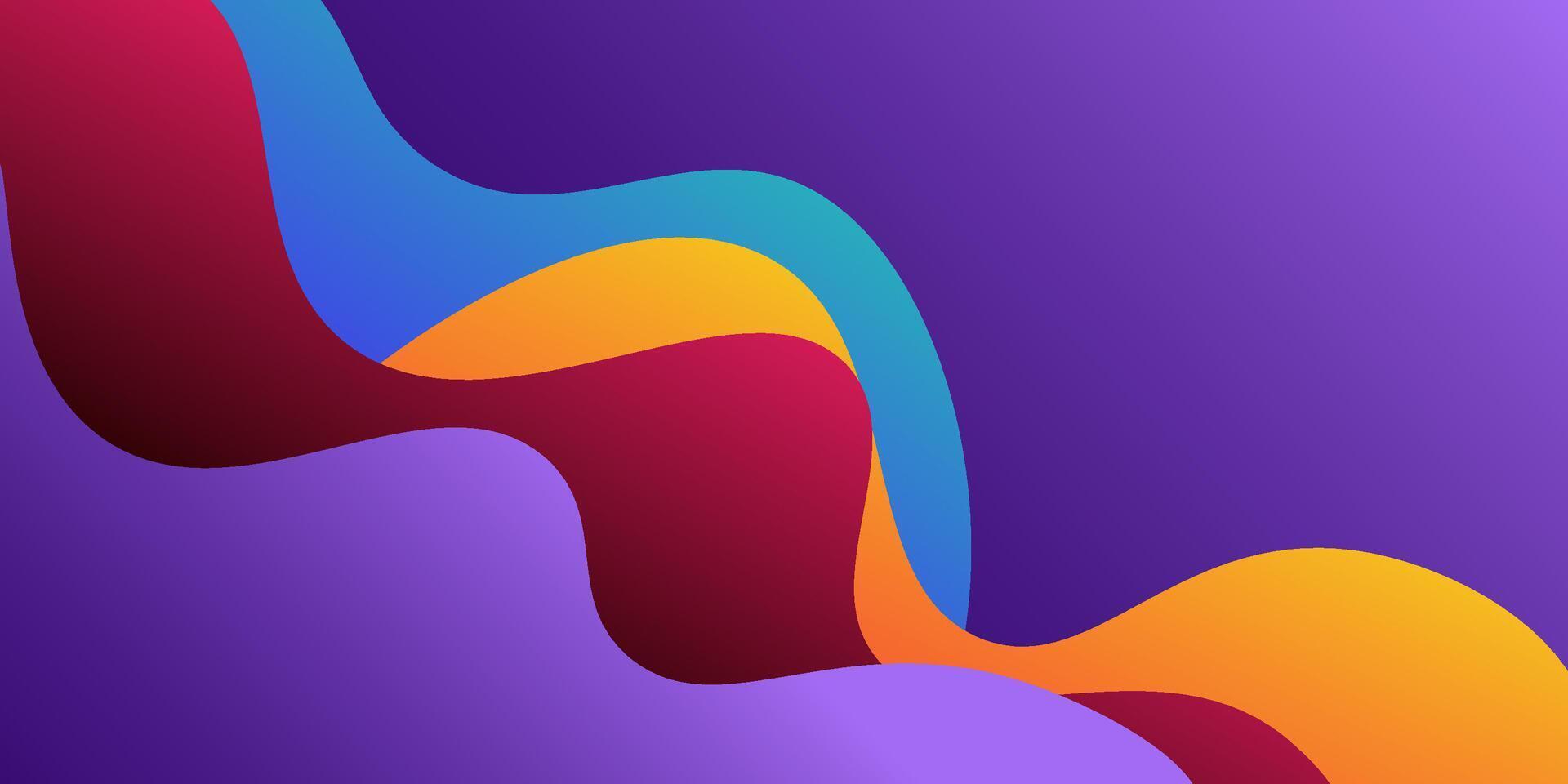 Blue and purple geometric business banner design. Creative banner design with wave shape as template. Simple design on bright horizontal banner. Eps10 vector
