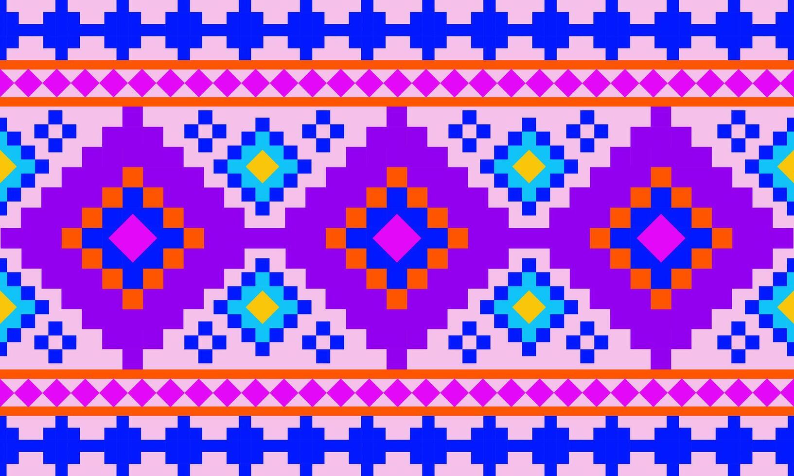 pattern geometric designs with colorful on black background , design for fabric or various pattern printing works. vector